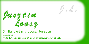 jusztin loosz business card